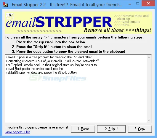 Email Stripper Ảnh chụp màn hình 1