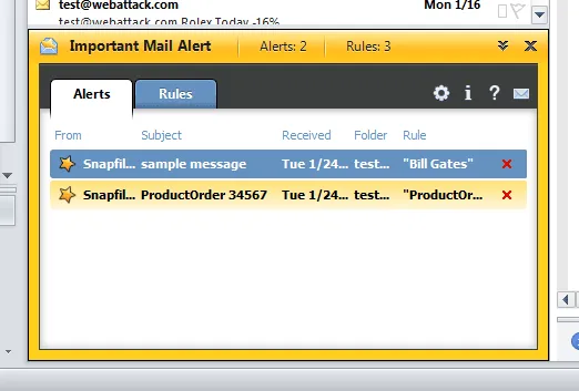 Important Mail Alert for Outlook Ảnh chụp màn hình 2