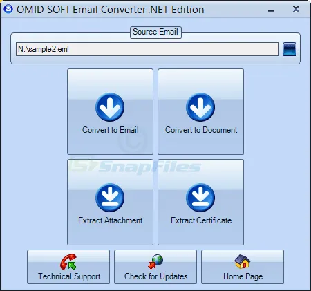 OmidSoft Email Converter Ảnh chụp màn hình 1