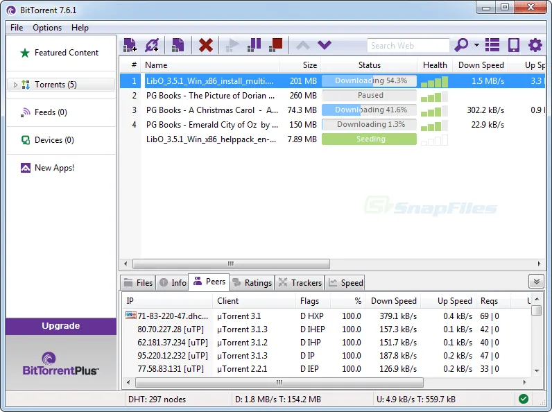 BitTorrent Free Ảnh chụp màn hình 1