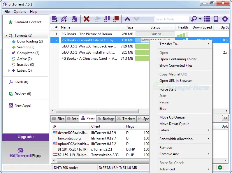 BitTorrent Free Ảnh chụp màn hình 2