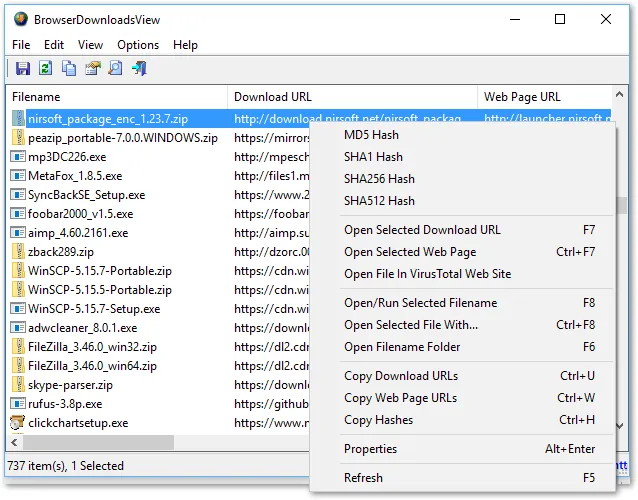 BrowserDownloadsView Ảnh chụp màn hình 2