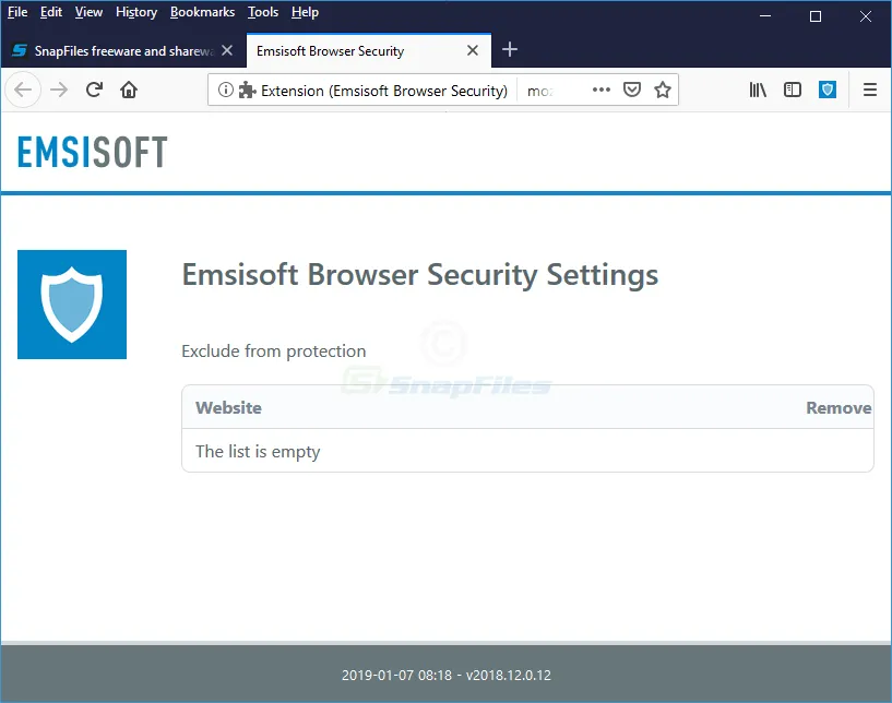 Emsisoft Browser Security for Firefox Ảnh chụp màn hình 2