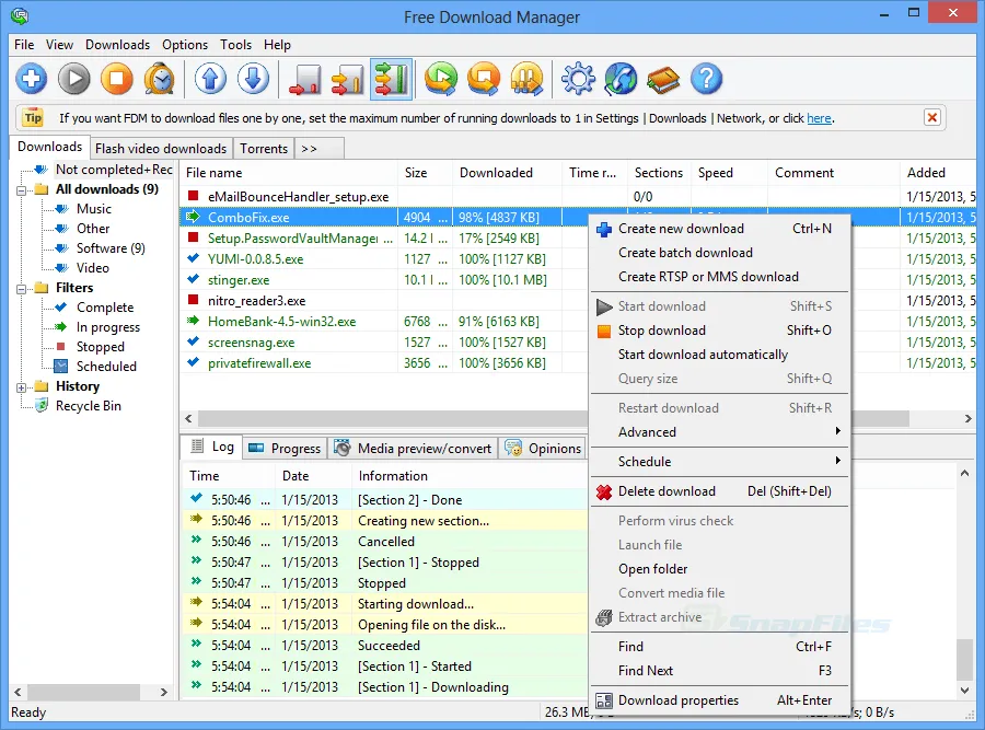 Free Download Manager Ảnh chụp màn hình 1