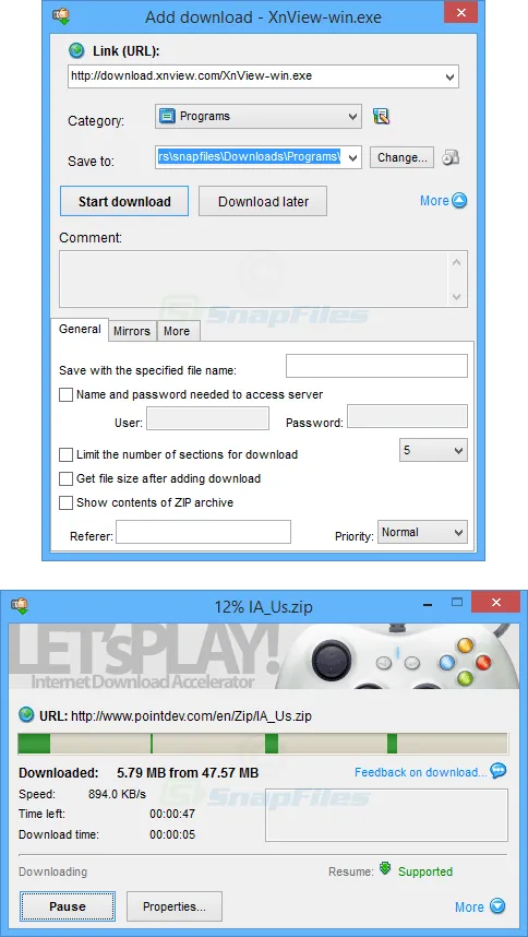 Internet Download Accelerator Free Ảnh chụp màn hình 2