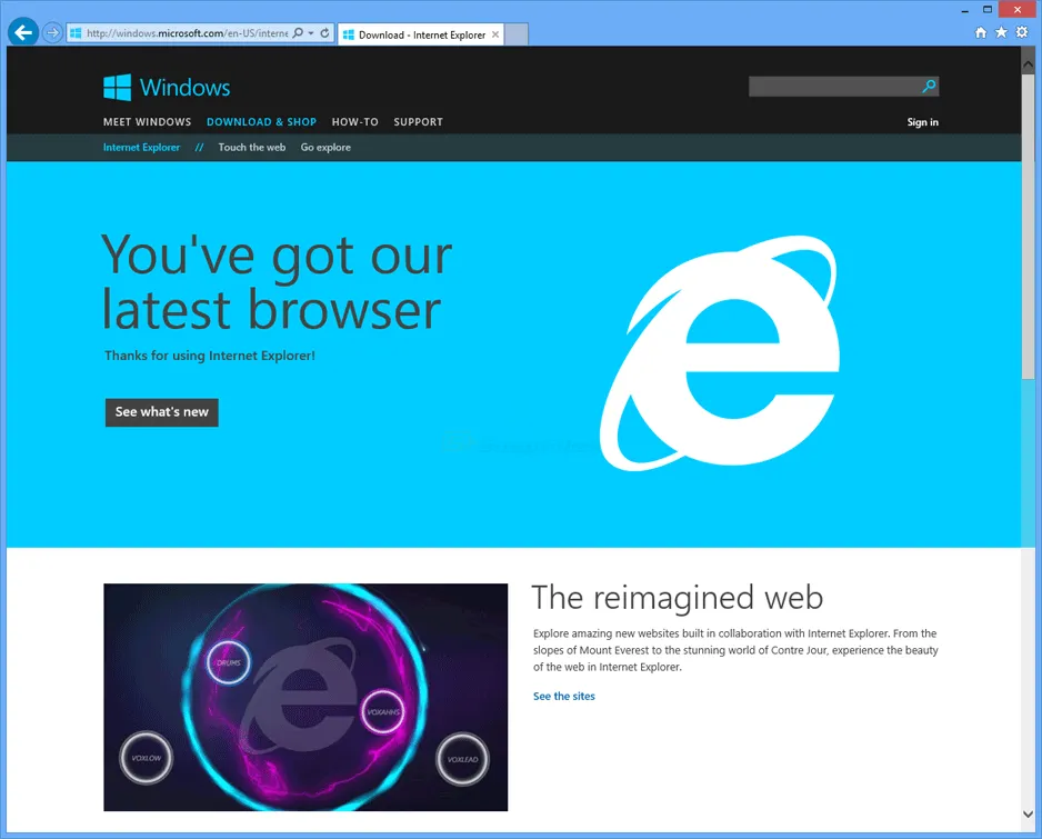 Internet Explorer 11 (Win7) Ảnh chụp màn hình 1