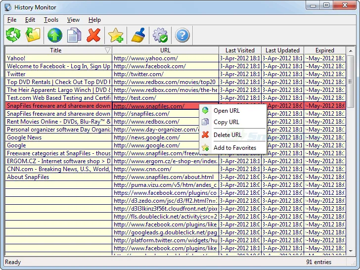 IE History Monitor Ảnh chụp màn hình 1