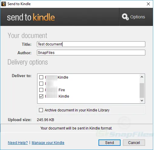 Send to Kindle Ảnh chụp màn hình 2