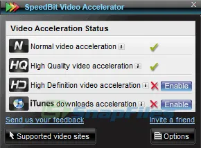 SPEEDbit Video Accelerator Ảnh chụp màn hình 1