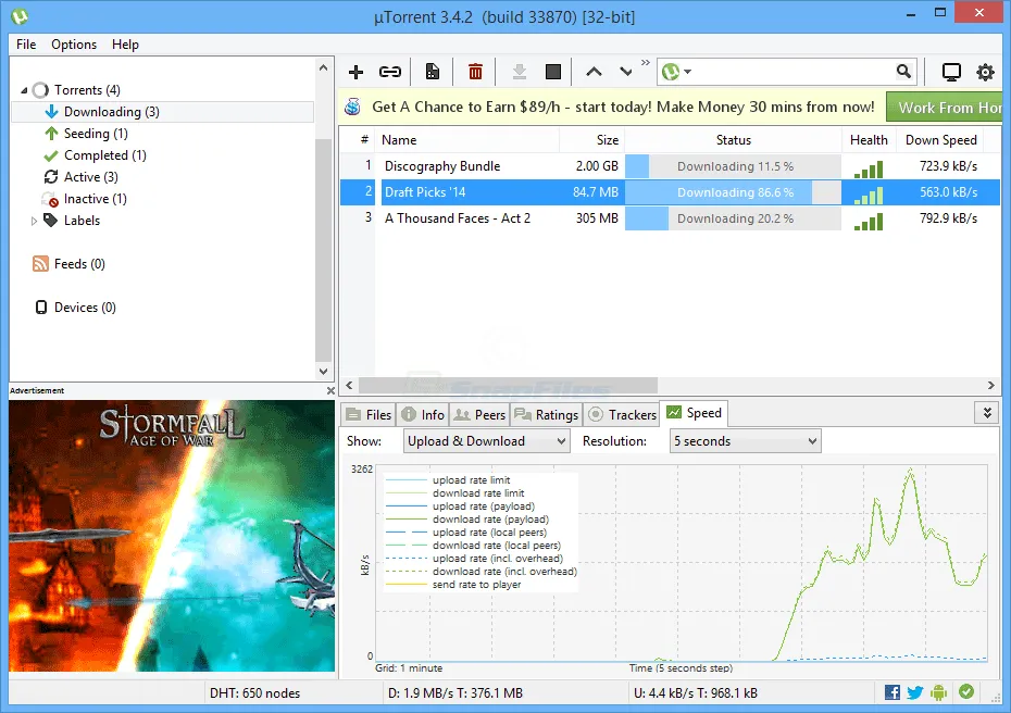 uTorrent Ảnh chụp màn hình 1