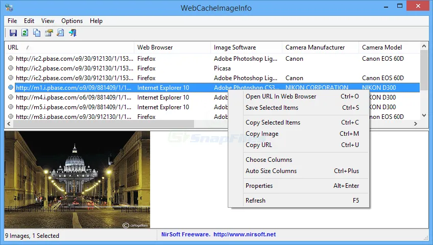 WebCacheImageInfo Ảnh chụp màn hình 1