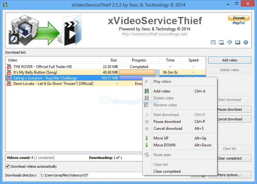 xVideoServiceThief Ảnh chụp màn hình 1