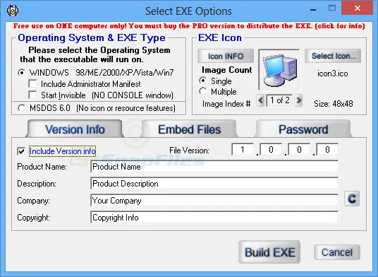 Advanced BAT to EXE Converter Ảnh chụp màn hình 2