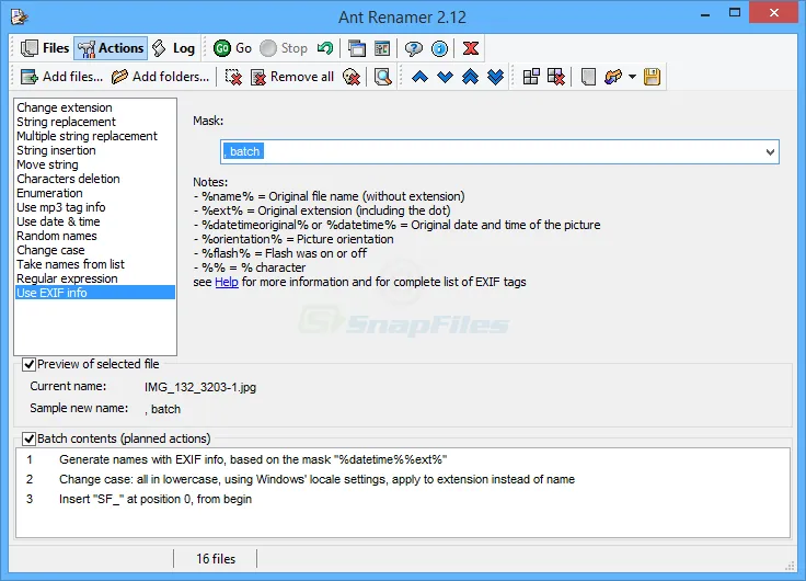 Ant Renamer Ảnh chụp màn hình 2
