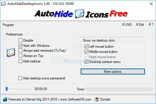 AutoHideDesktopIcons Ảnh chụp màn hình 1