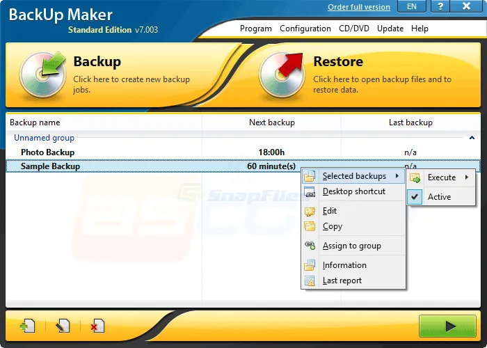 BackUp Maker Ảnh chụp màn hình 1