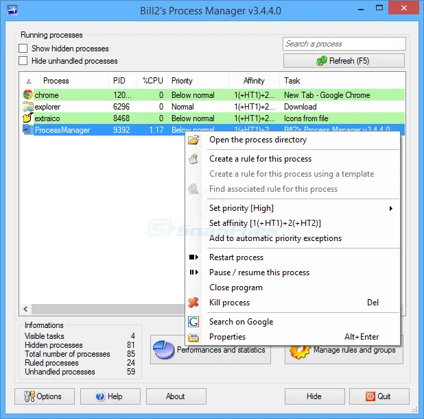 Bill2`s Process Manager Ảnh chụp màn hình 1