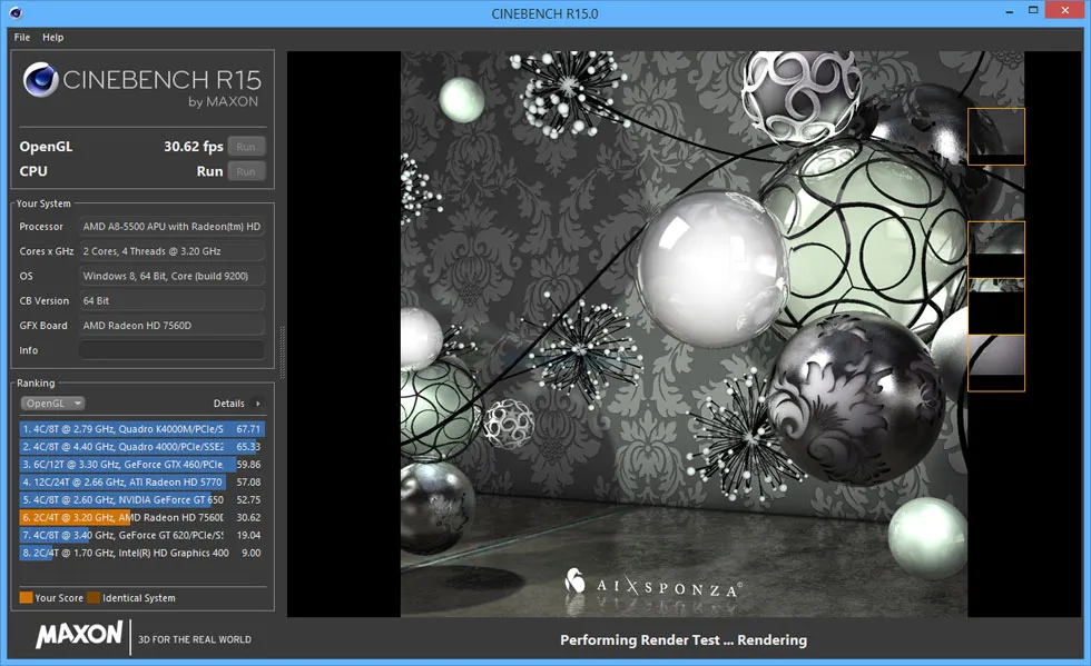 MAXON CINEBENCH Ảnh chụp màn hình 2