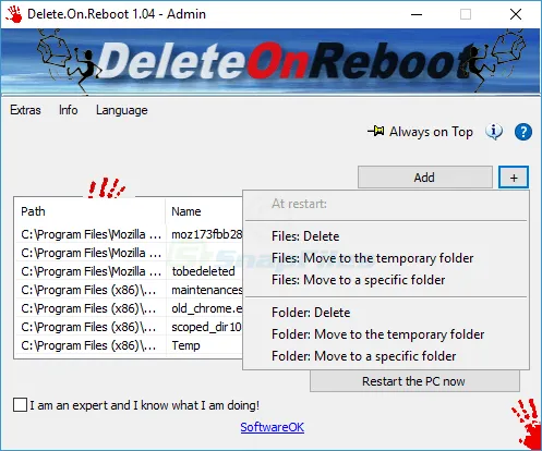 Delete.On.Reboot Ảnh chụp màn hình 2