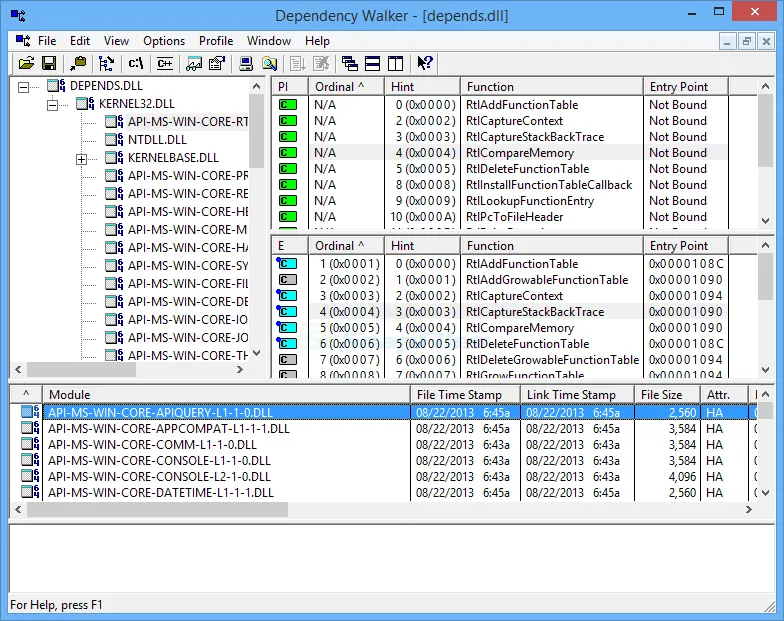 Dependency Walker Ảnh chụp màn hình 1