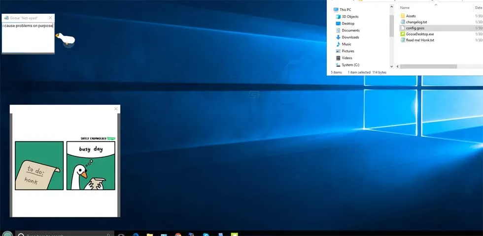 Desktop Goose Ảnh chụp màn hình 1