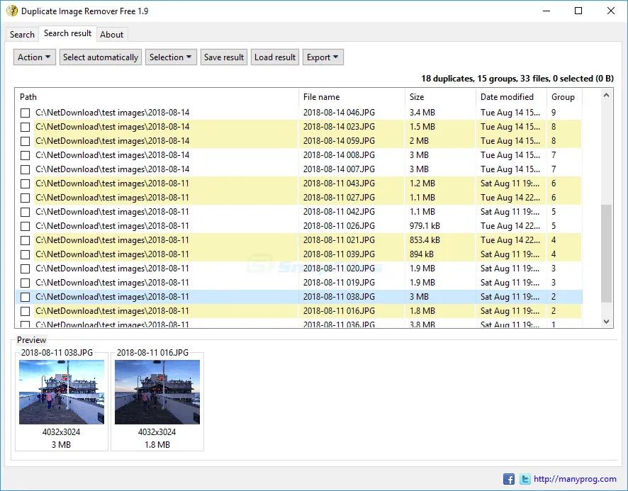 Duplicate Image Remover Free Ảnh chụp màn hình 2