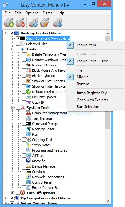 Easy Context Menu Ảnh chụp màn hình 1