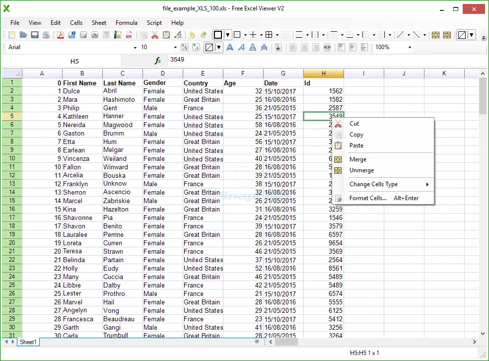 Free Excel Viewer Ảnh chụp màn hình 1