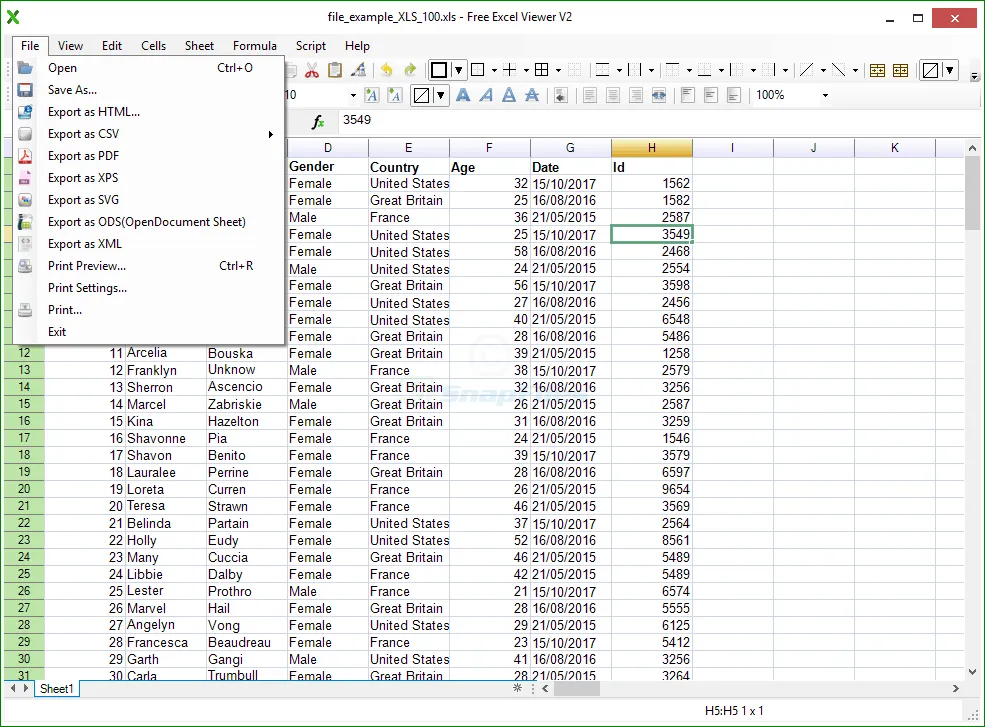 Free Excel Viewer Ảnh chụp màn hình 2