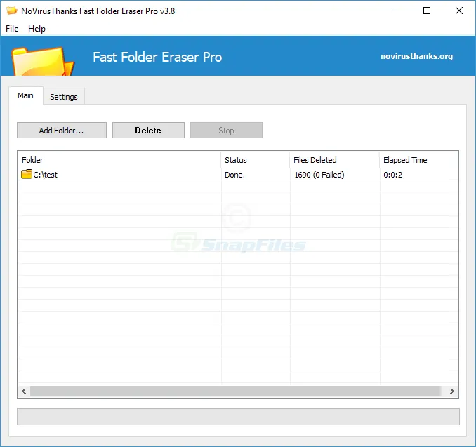 Fast Folder Eraser Pro Ảnh chụp màn hình 1