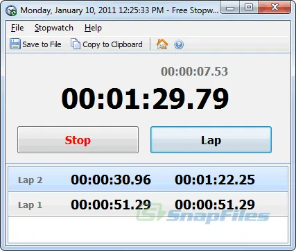 Free Stopwatch Ảnh chụp màn hình 1