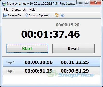 Free Stopwatch Ảnh chụp màn hình 2