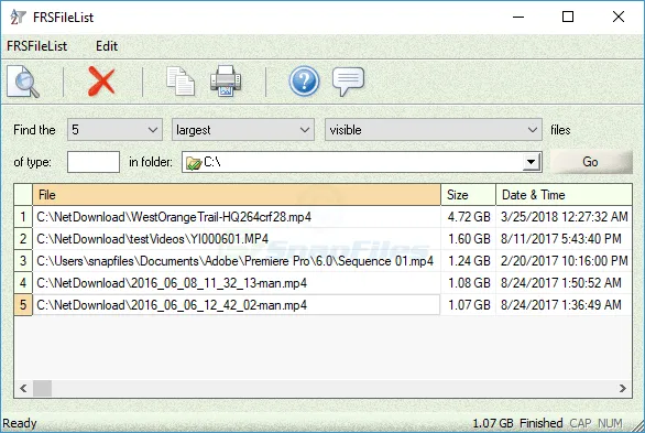 FRSFileList Ảnh chụp màn hình 1