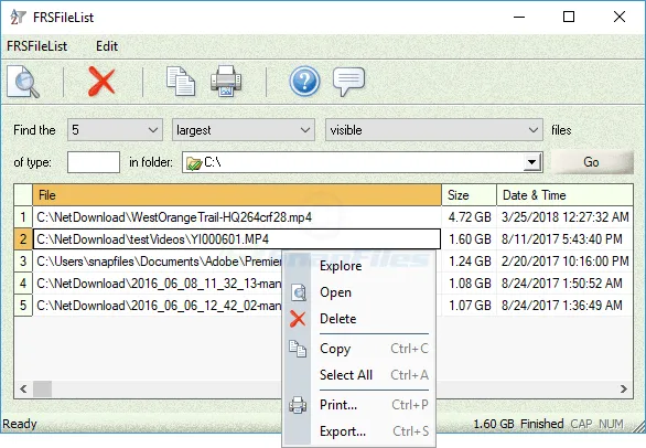 FRSFileList Ảnh chụp màn hình 2