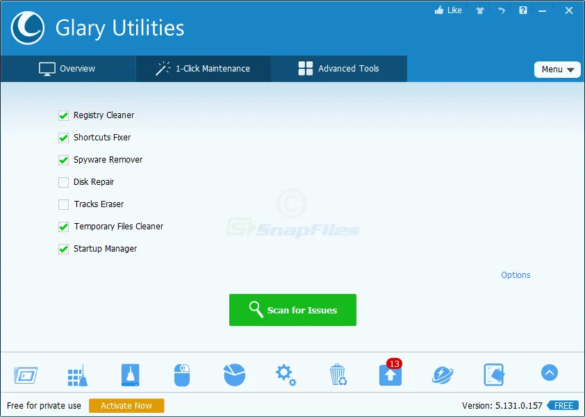 Glary Utilities Free Ảnh chụp màn hình 2