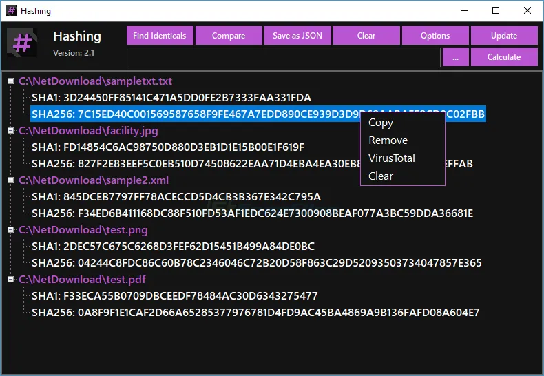 Hashing Ảnh chụp màn hình 1