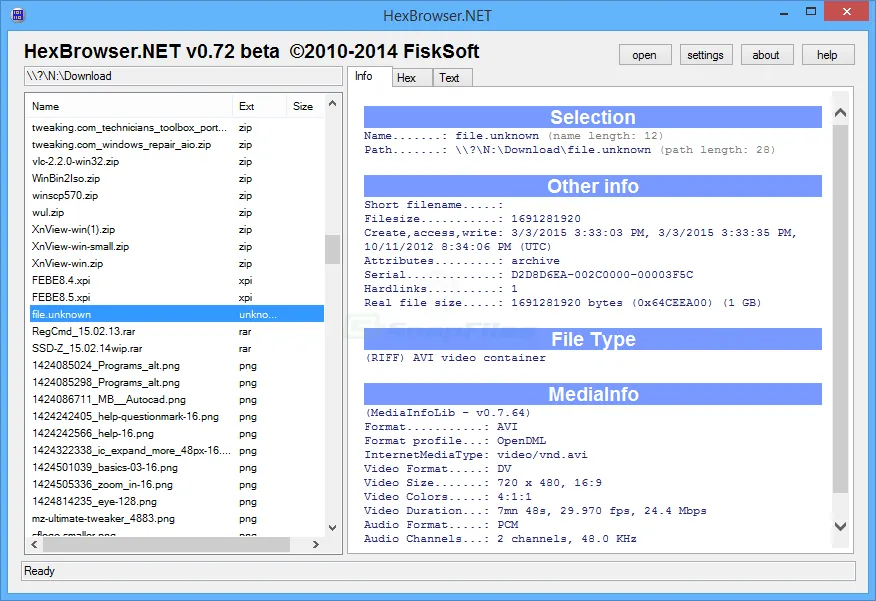 HexBrowser Ảnh chụp màn hình 1