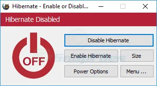 Hibernate Enable or Disable Ảnh chụp màn hình 2