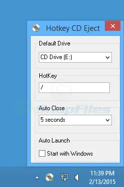 Hotkey CD Eject Ảnh chụp màn hình 1