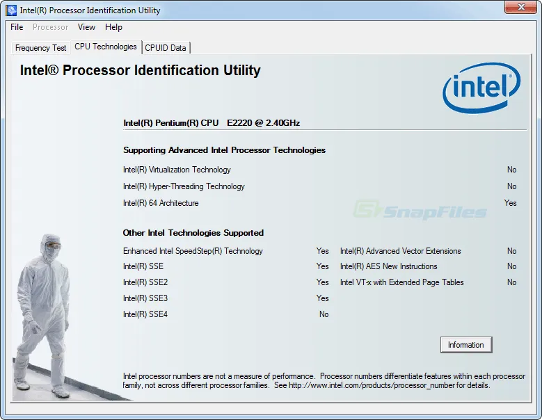 Intel Processor Identification Utility Ảnh chụp màn hình 2