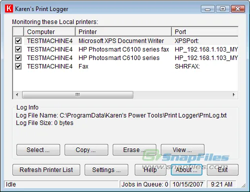 Karens Print Logger Ảnh chụp màn hình 1