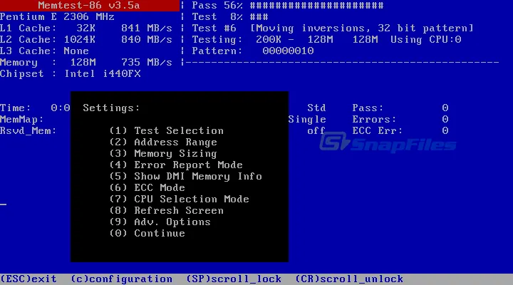 Memtest86 Ảnh chụp màn hình 1