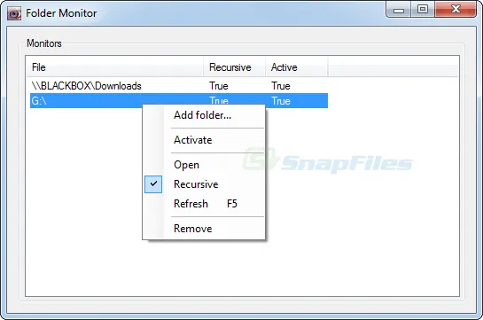 Nodesoft Folder Monitor Ảnh chụp màn hình 1