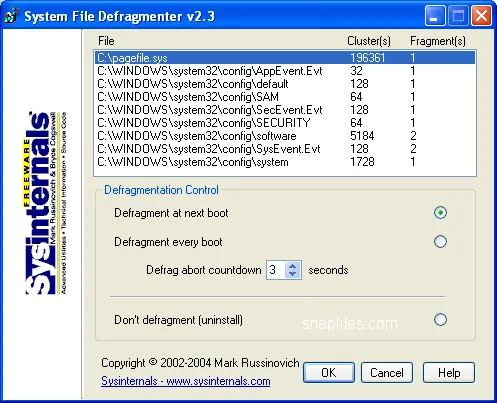 PageDefrag Ảnh chụp màn hình 1