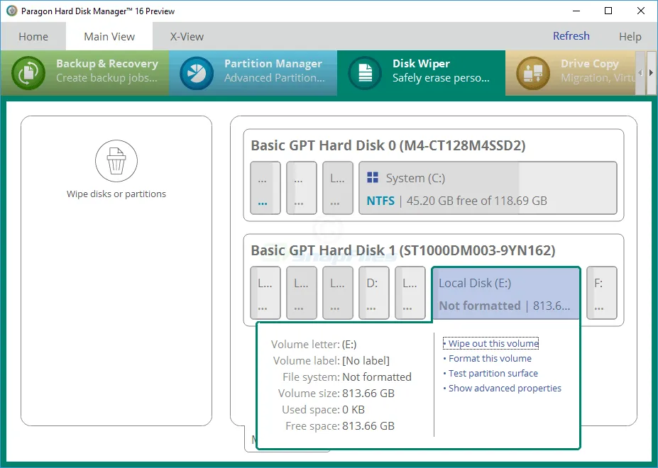 Free Hard Disk Manager (Preview) Ảnh chụp màn hình 2