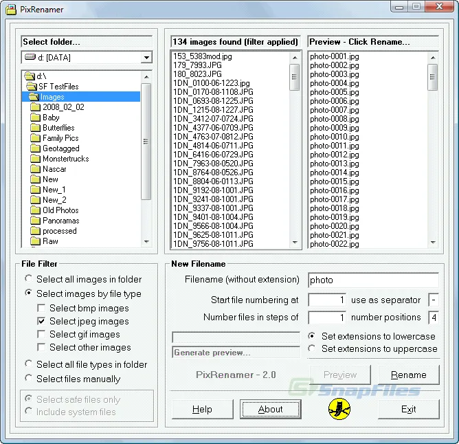 PixRenamer Ảnh chụp màn hình 1