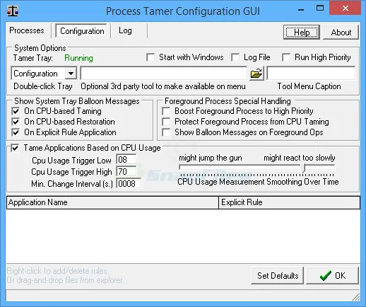 Process Tamer Ảnh chụp màn hình 1