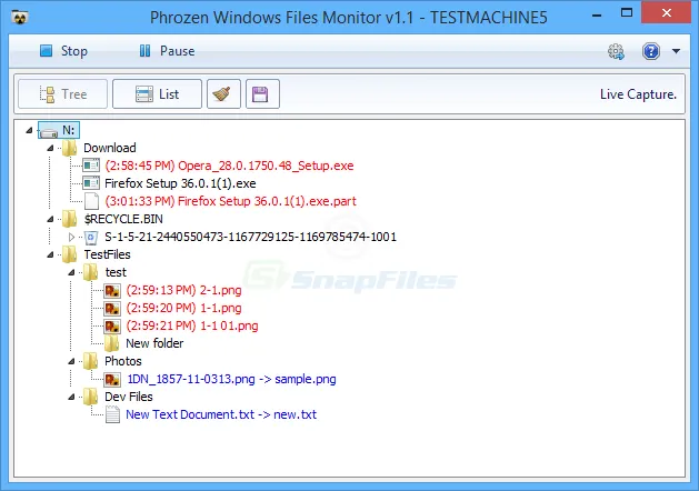 Phrozen Windows File Monitor Ảnh chụp màn hình 1