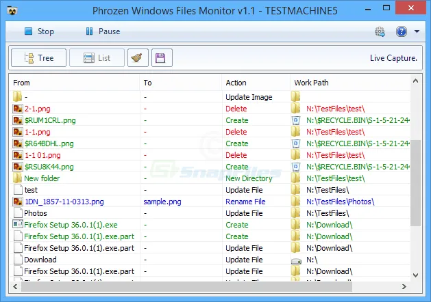 Phrozen Windows File Monitor Ảnh chụp màn hình 2