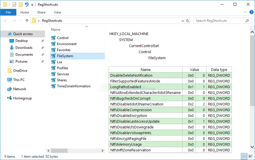 Registry Shortcuts Ảnh chụp màn hình 2